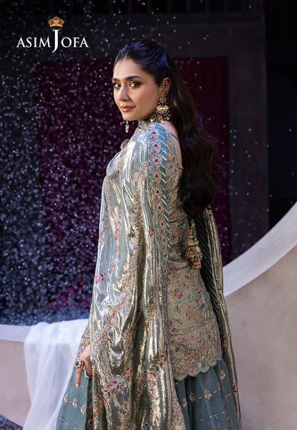 Asim Jofa | Festive Opulence | AJFO-14 L Aqua Chamkeli