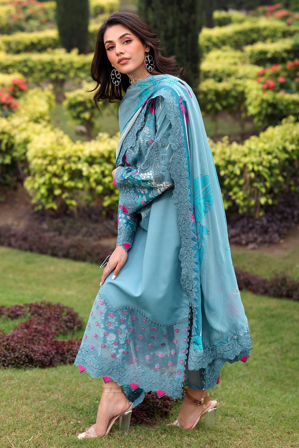 Charizma | Rang e Bahar | CRB5-03 M Teal Lawn