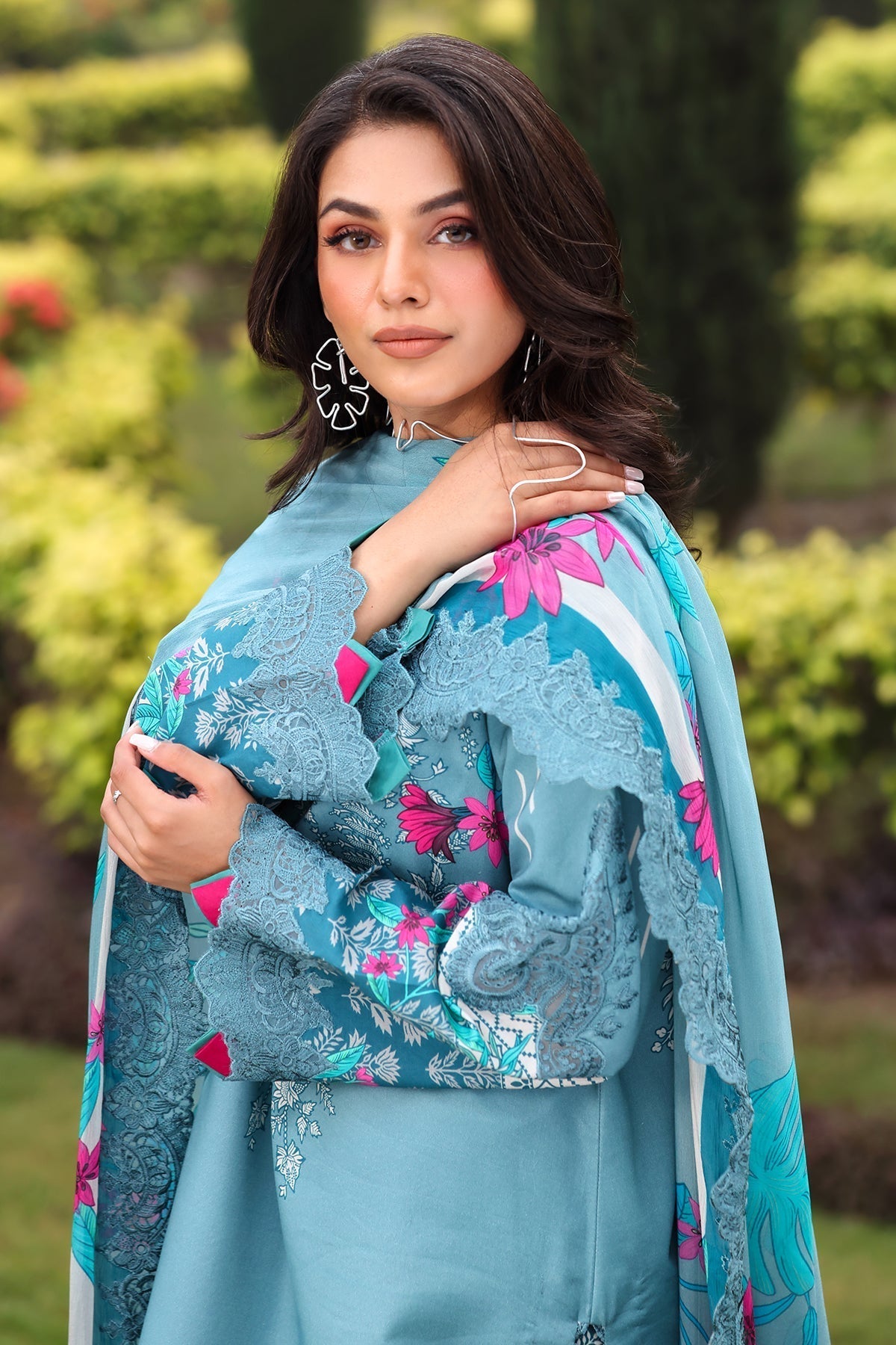 Charizma | Rang e Bahar | CRB5-03 S Teal Lawn