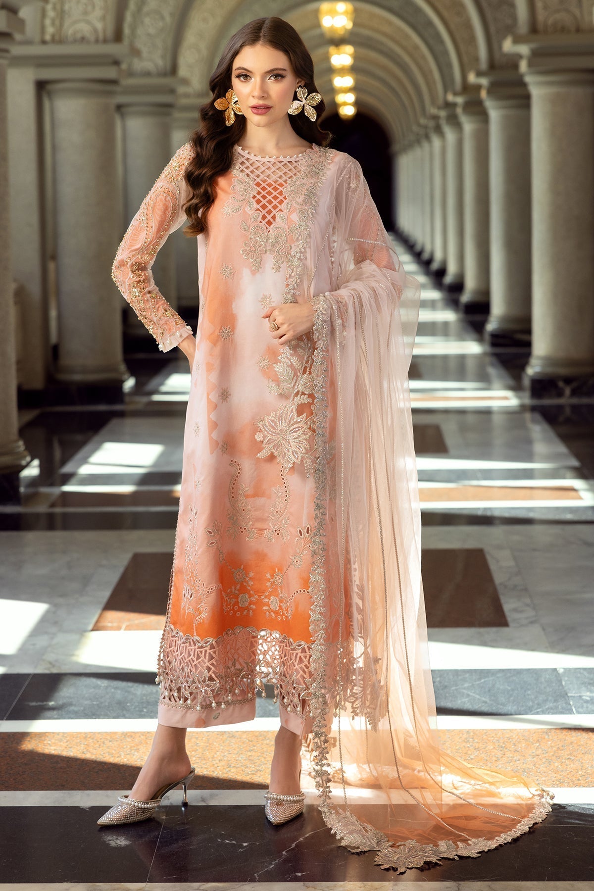 Charizma | Festive Limited Edition 25 | ED5-08 XL Peach Lawn