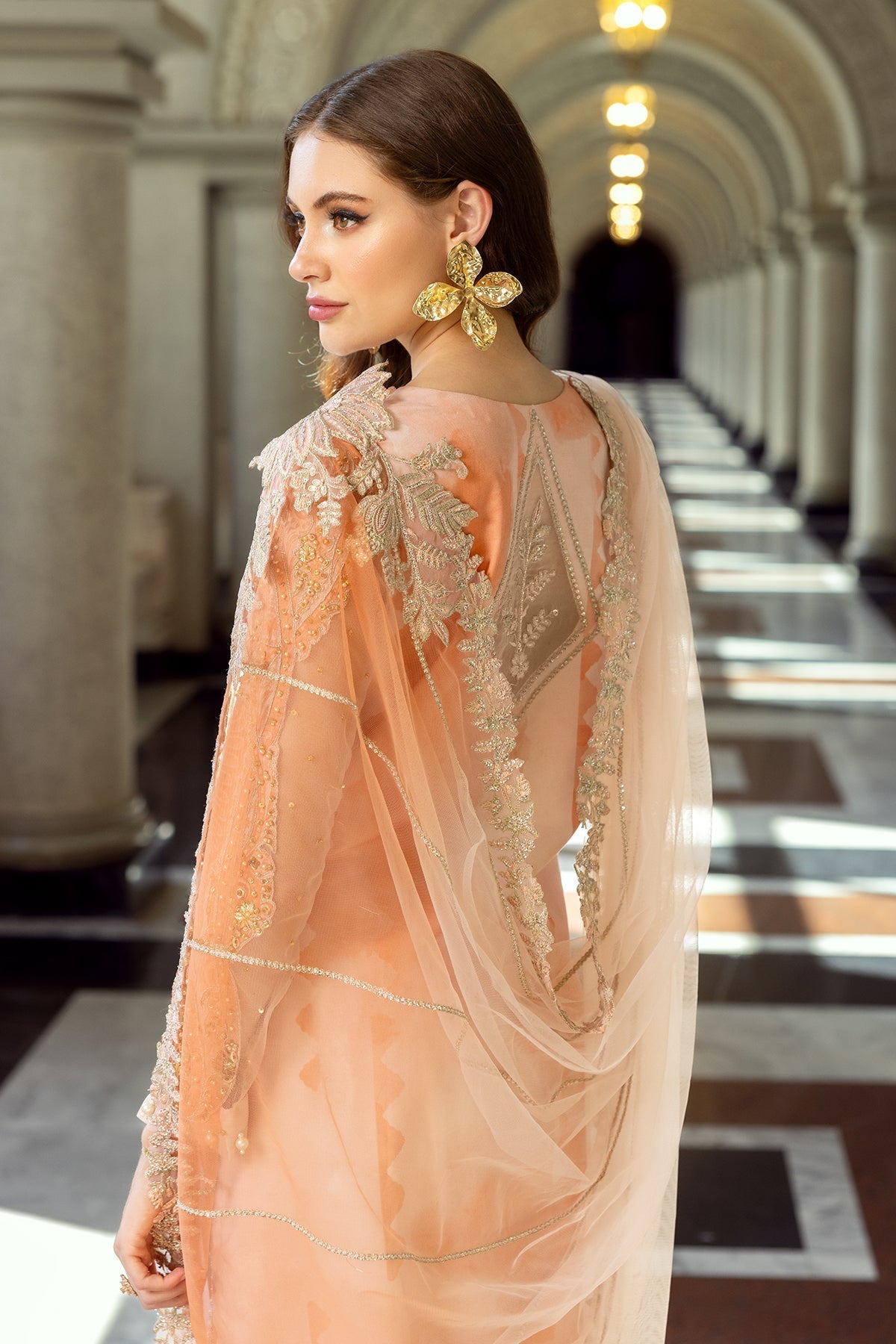 Charizma | Festive Limited Edition 25 | ED5-08 S Peach Lawn