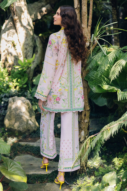 Qalamkar | Printed Co Ords 25 | OP-02 Elio S Lilac Cotton Silk