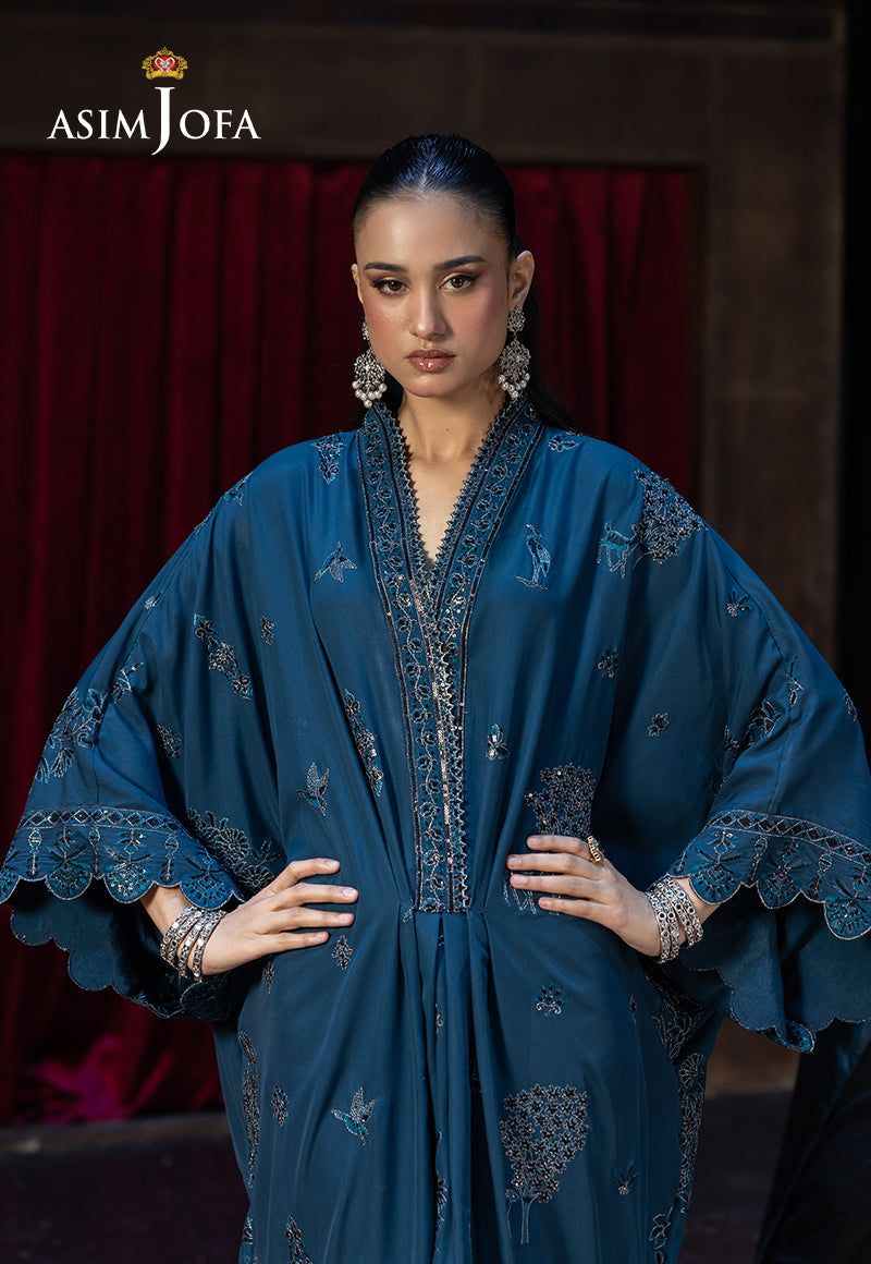 Asim Jofa | Festive Opulence | AJFO-01 M Teal Boski Silk