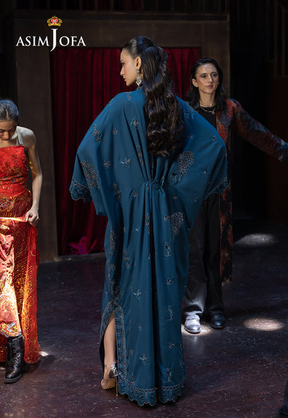 Asim Jofa | Festive Opulence | AJFO-01 S Teal Boski Silk
