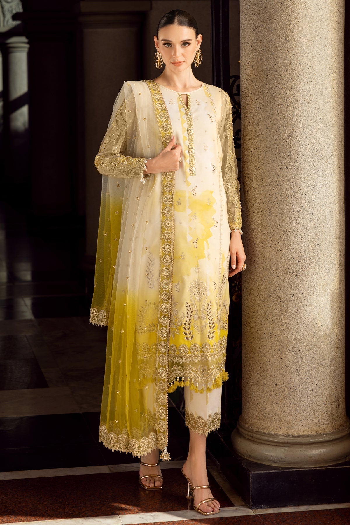 Charizma | Festive Limited Edition 25 | ED5-04 L Pastel Yellow Lawn