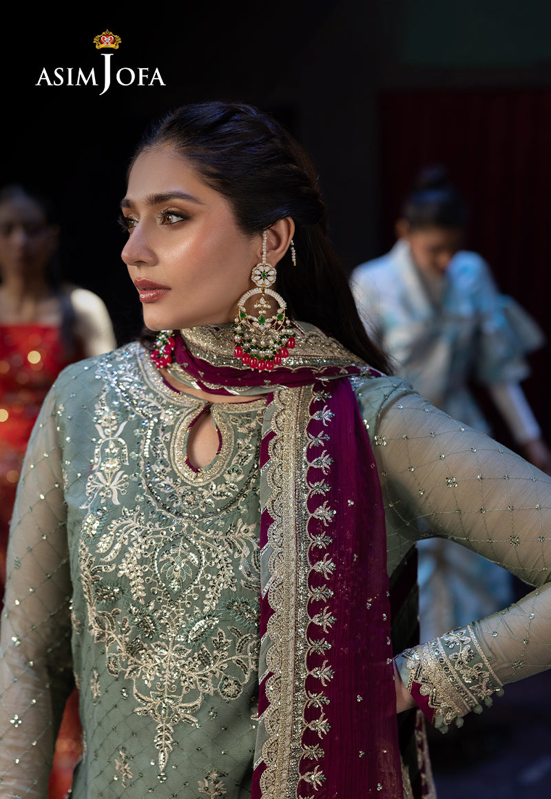 Asim Jofa | Luxury Festive Rejoice | AJLFF-13 L Mint Chiffon