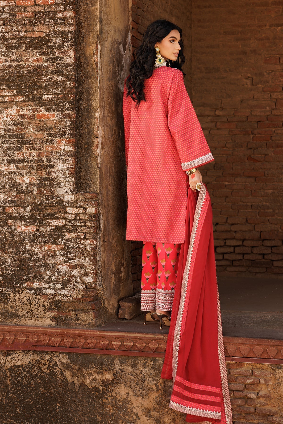 Charizma | Niche Eid Edit | CNP-5-39 S Pinkish Orange Lawn