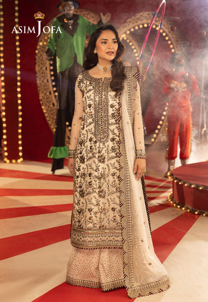 Asim Jofa | Festive Opulence | AJFO-11 XS Ivory Net