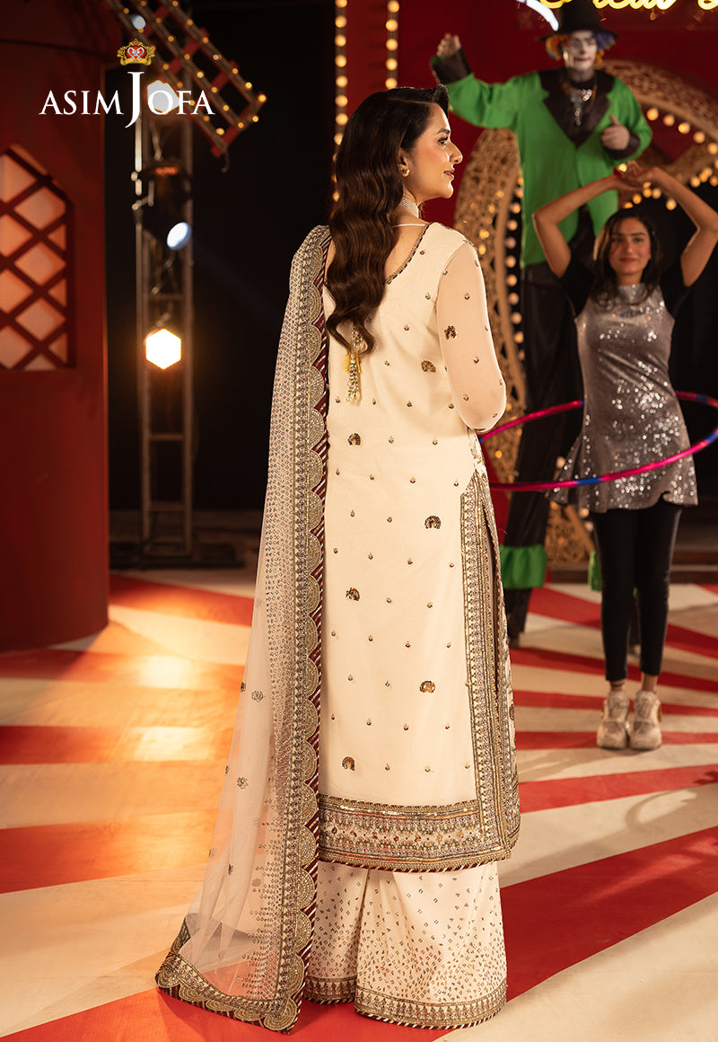 Asim Jofa | Festive Opulence | AJFO-11 S Ivory Net