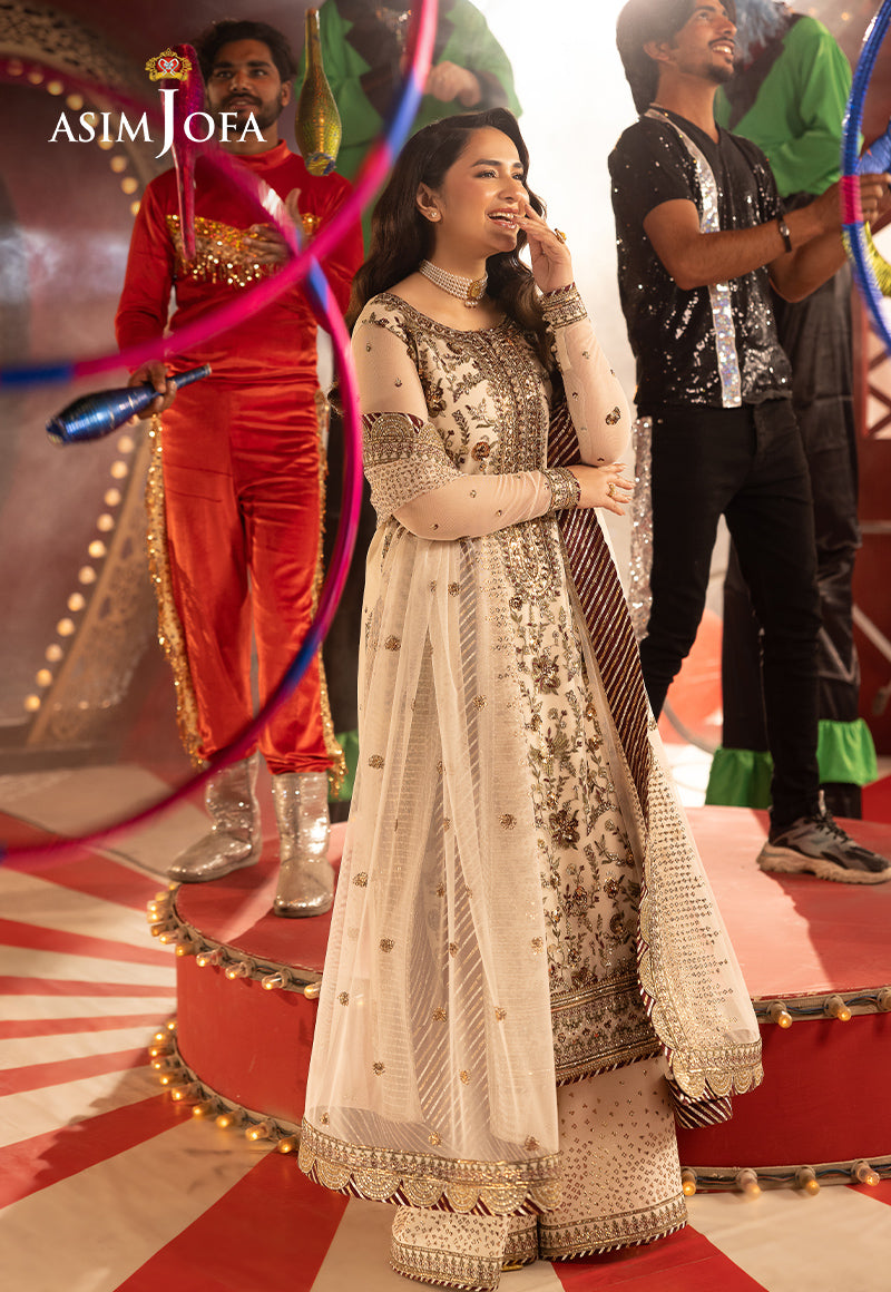 Asim Jofa | Festive Opulence | AJFO-11 Custom Size Ivory Net