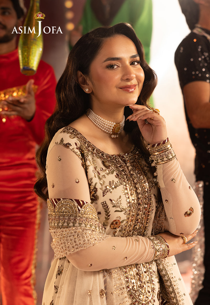 Asim Jofa | Festive Opulence | AJFO-11 M Ivory Net