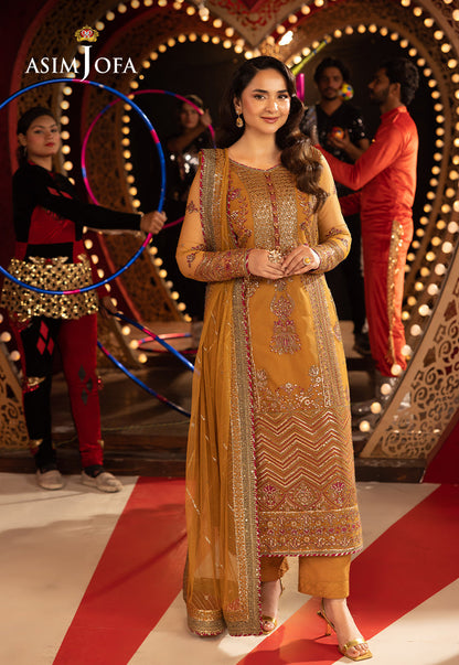 Asim Jofa | Festive Opulence | AJFO-06 XS Light Brown Net