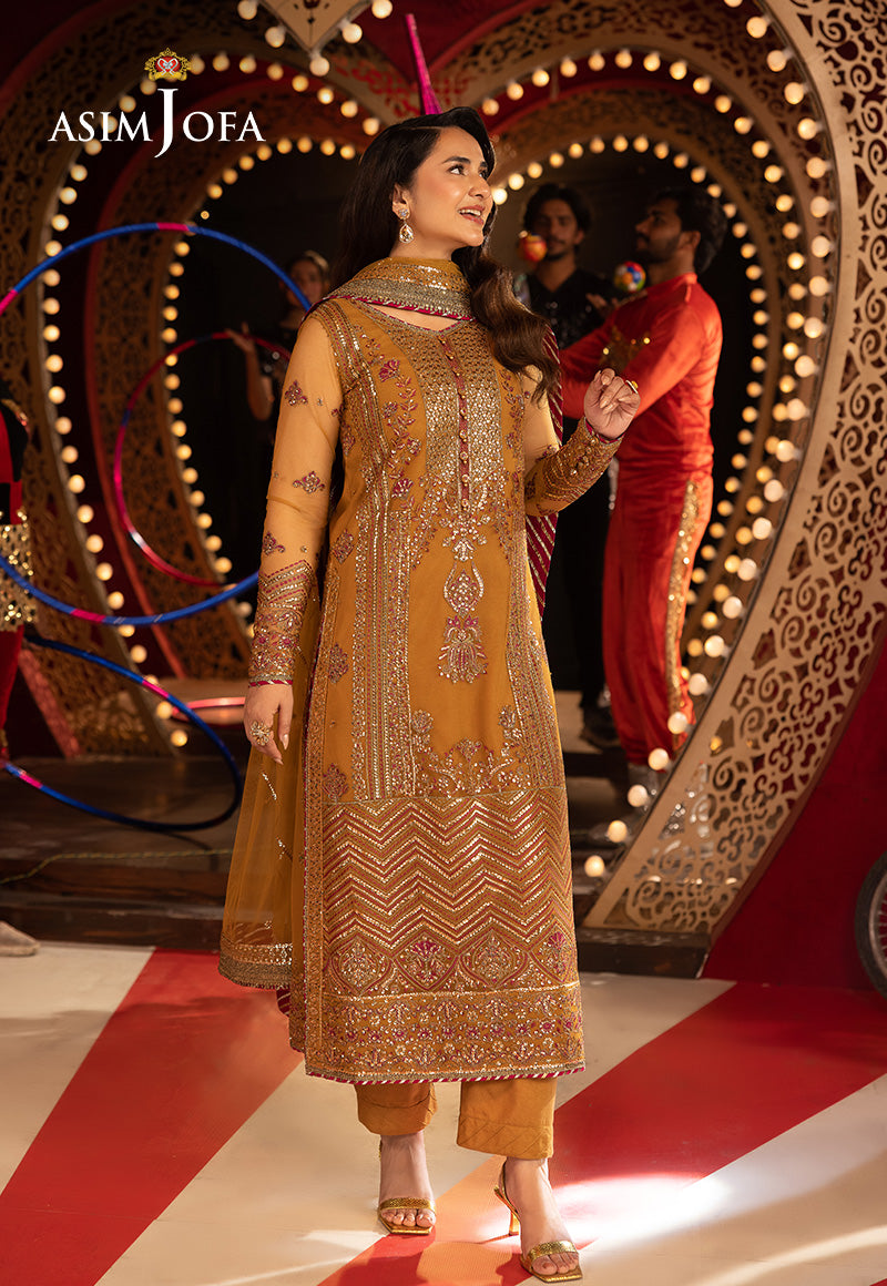 Asim Jofa | Festive Opulence | AJFO-06 Custom Size Light Brown Net