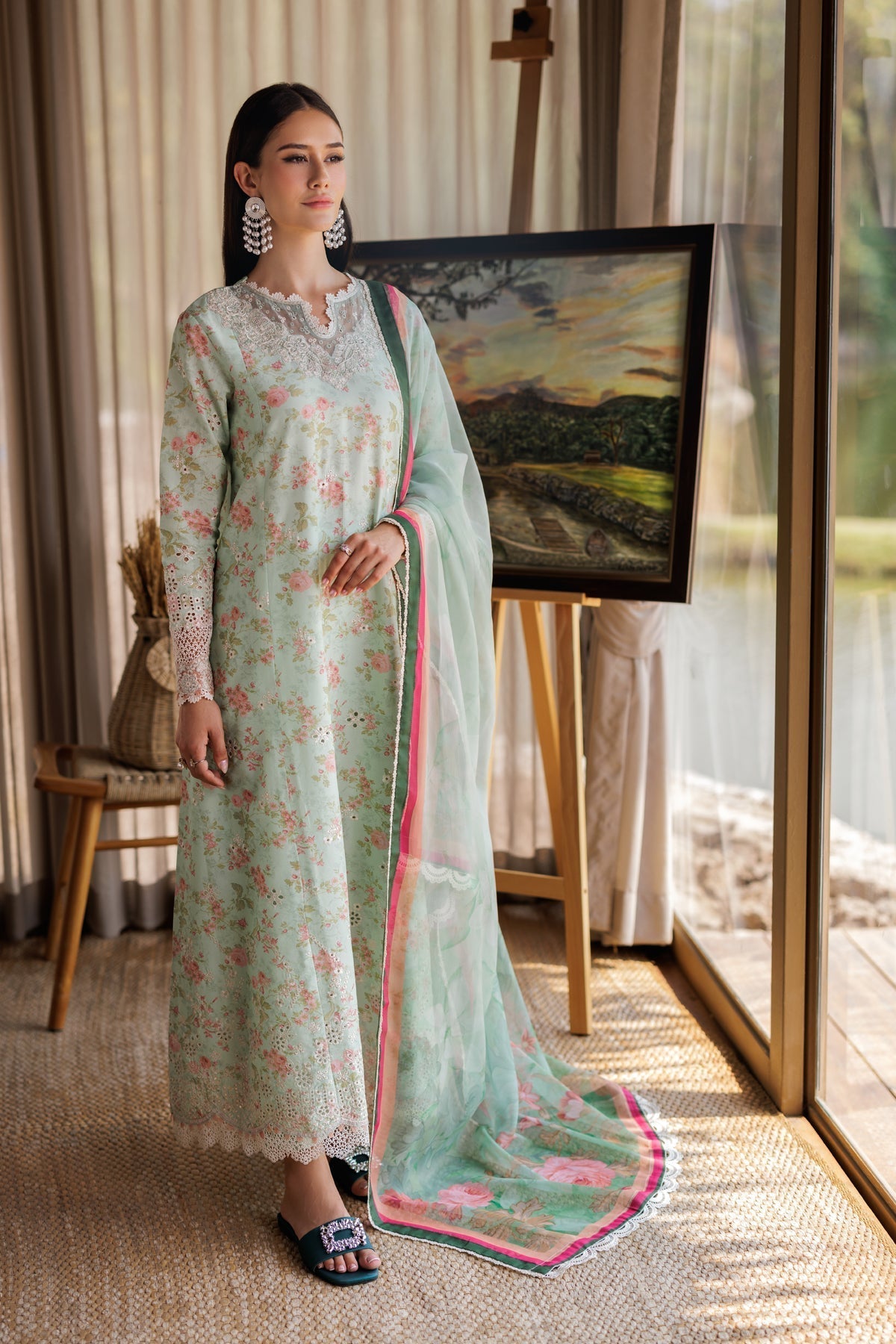 Xenia Formals | Luxury Lawn 25 | BARRIE XS Mint Lawn