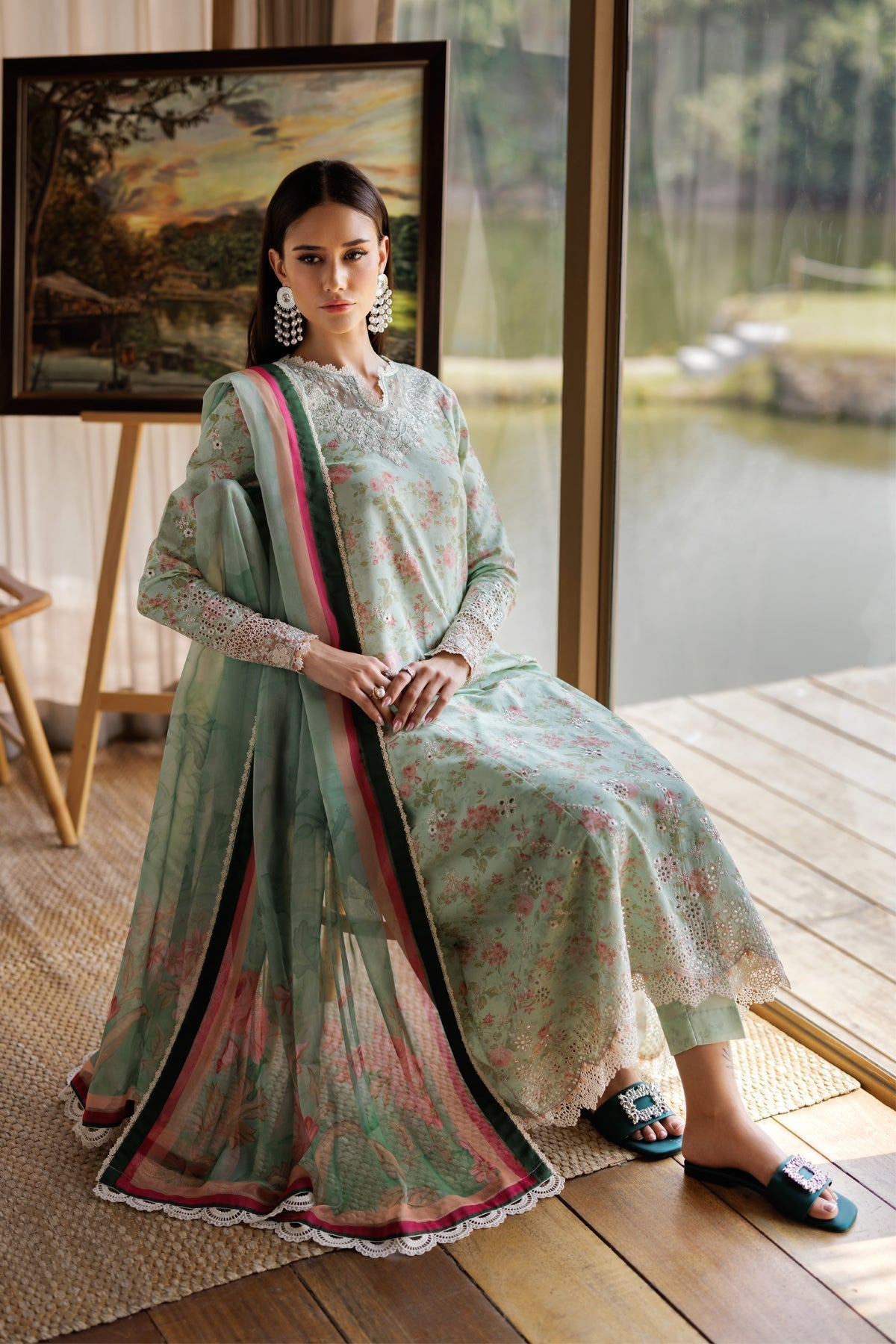 Xenia Formals | Luxury Lawn 25 | BARRIE Custom Size Mint Lawn