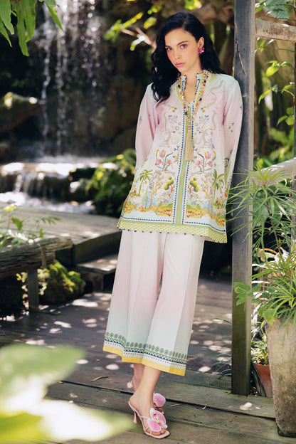 Qalamkar | Printed Co Ords 25 | OP-09 Sigr L Omber Cotton Silk