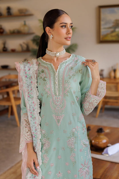 Xenia Formals | Luxury Lawn 25 | KSENIA M Ice Blue Lawn