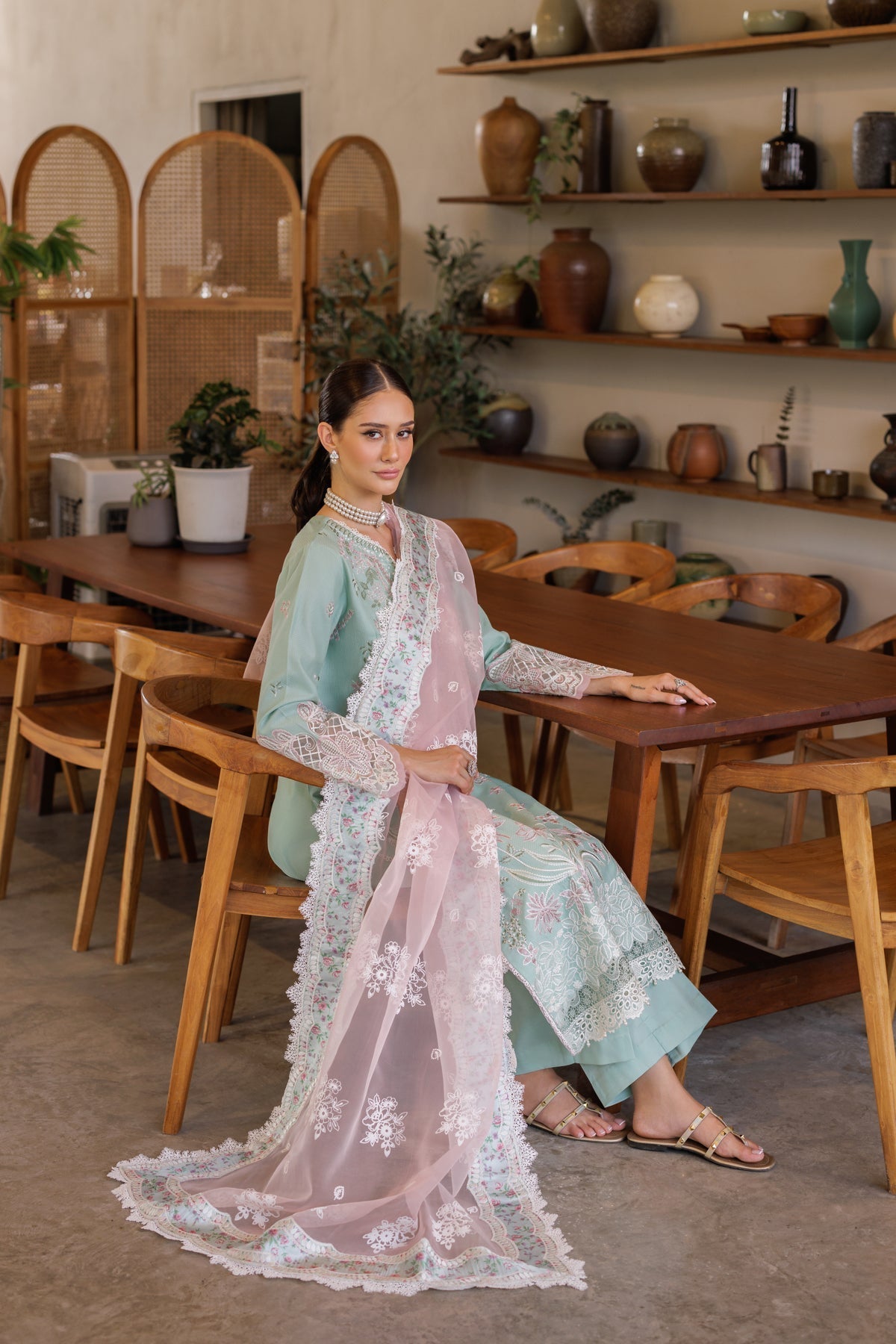 Xenia Formals | Luxury Lawn 25 | KSENIA XL Ice Blue Lawn