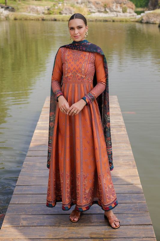 Xenia Formals | Luxury Lawn 25 | HANNAH XS Burnt Orange Lawn