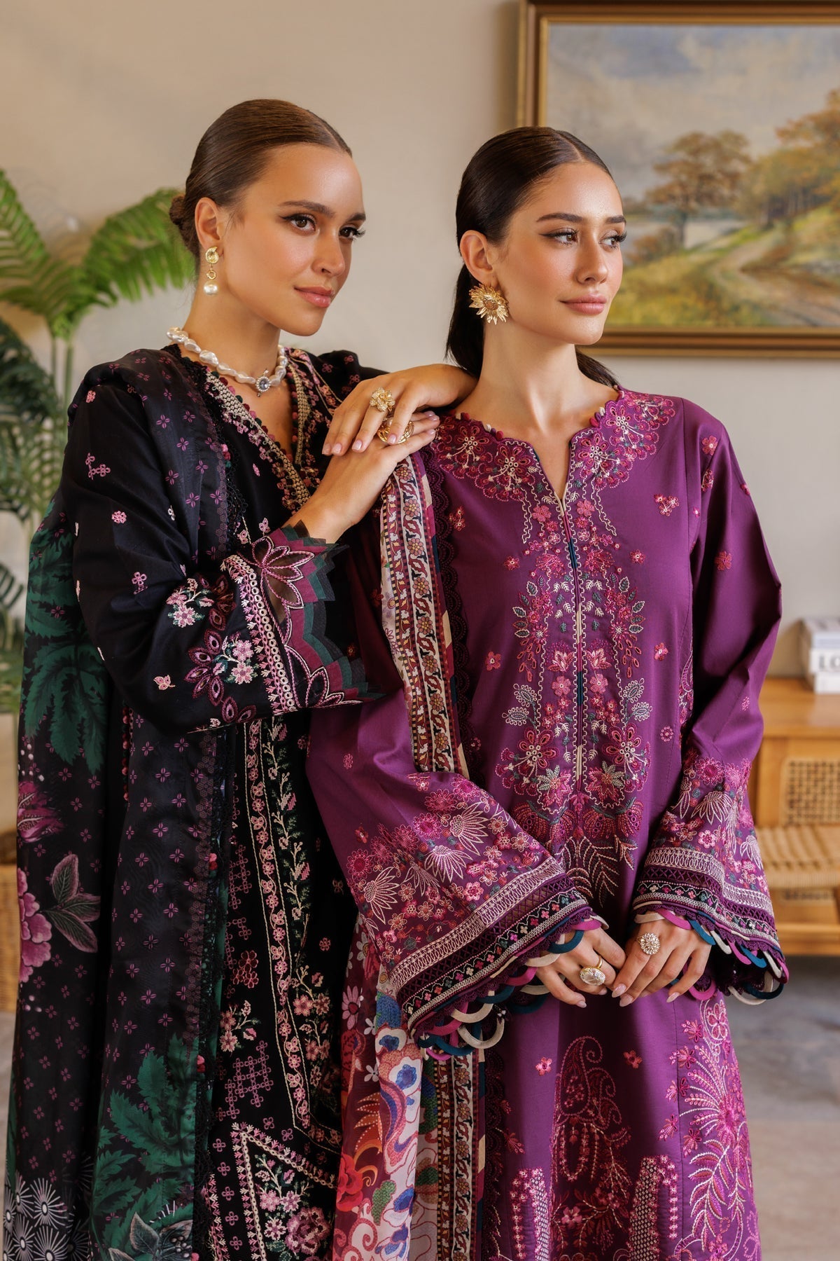 Xenia Formals | Luxury Lawn 25 | ZITA L Black Lawn