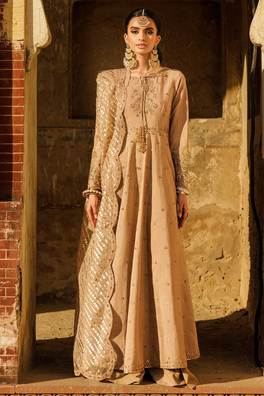 Charizma | Festive Pret | CMA-5-024 S Beige Raw Silk