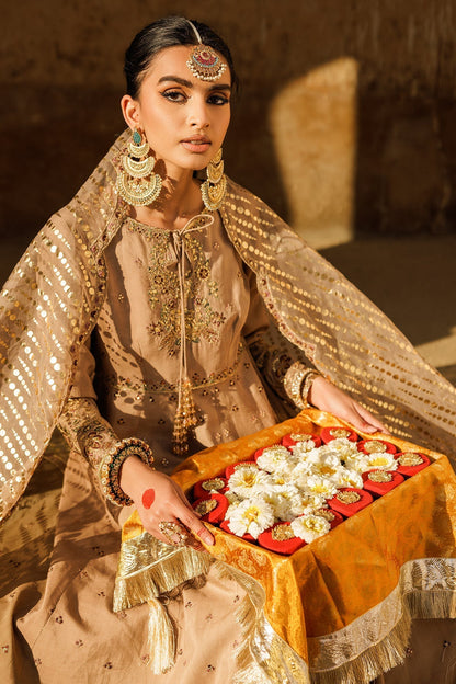 Charizma | Festive Pret | CMA-5-024 L Beige Raw Silk