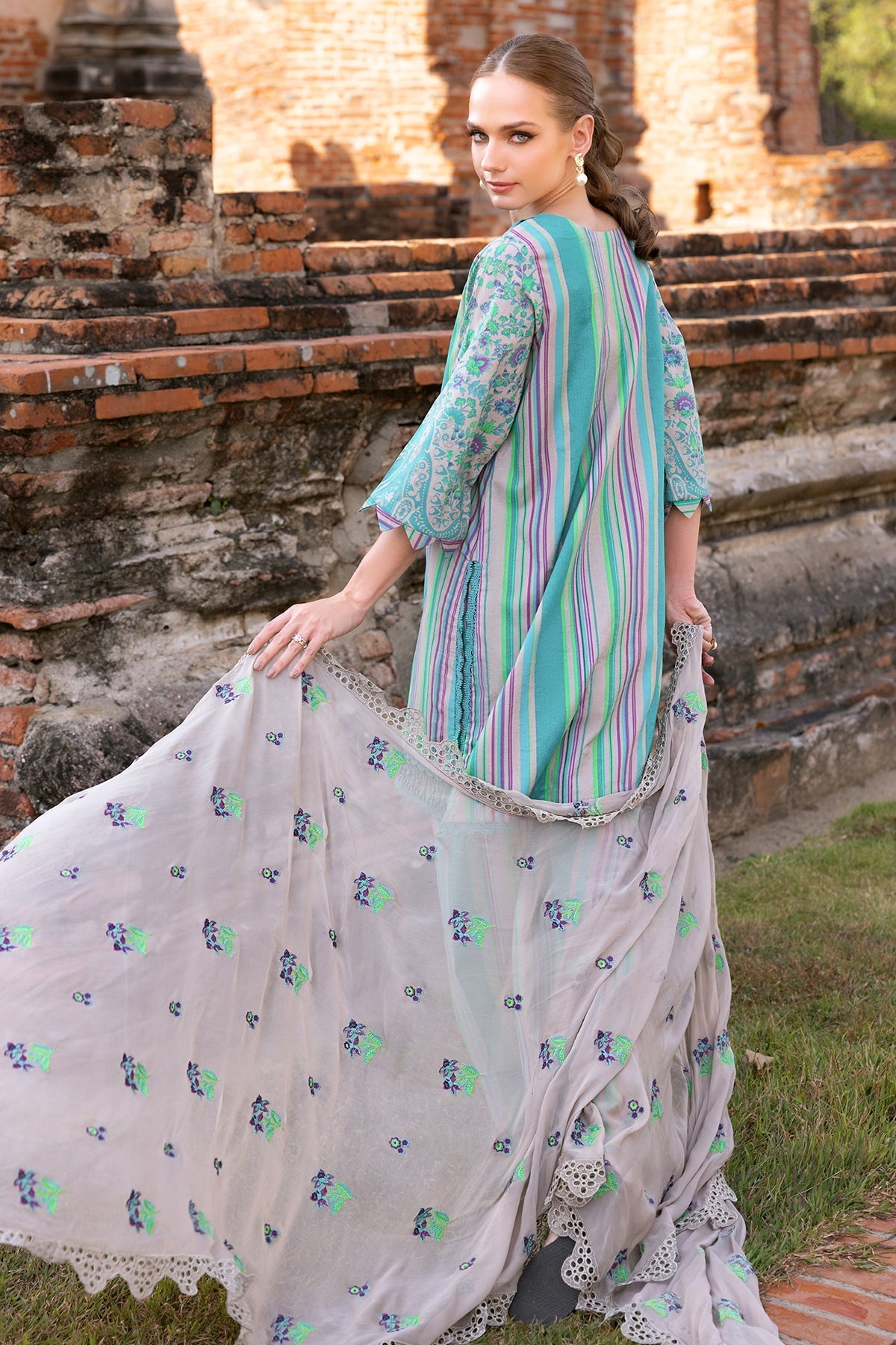 Charizma | Print Melody 25 | PM5-06 S Aqua Lawn