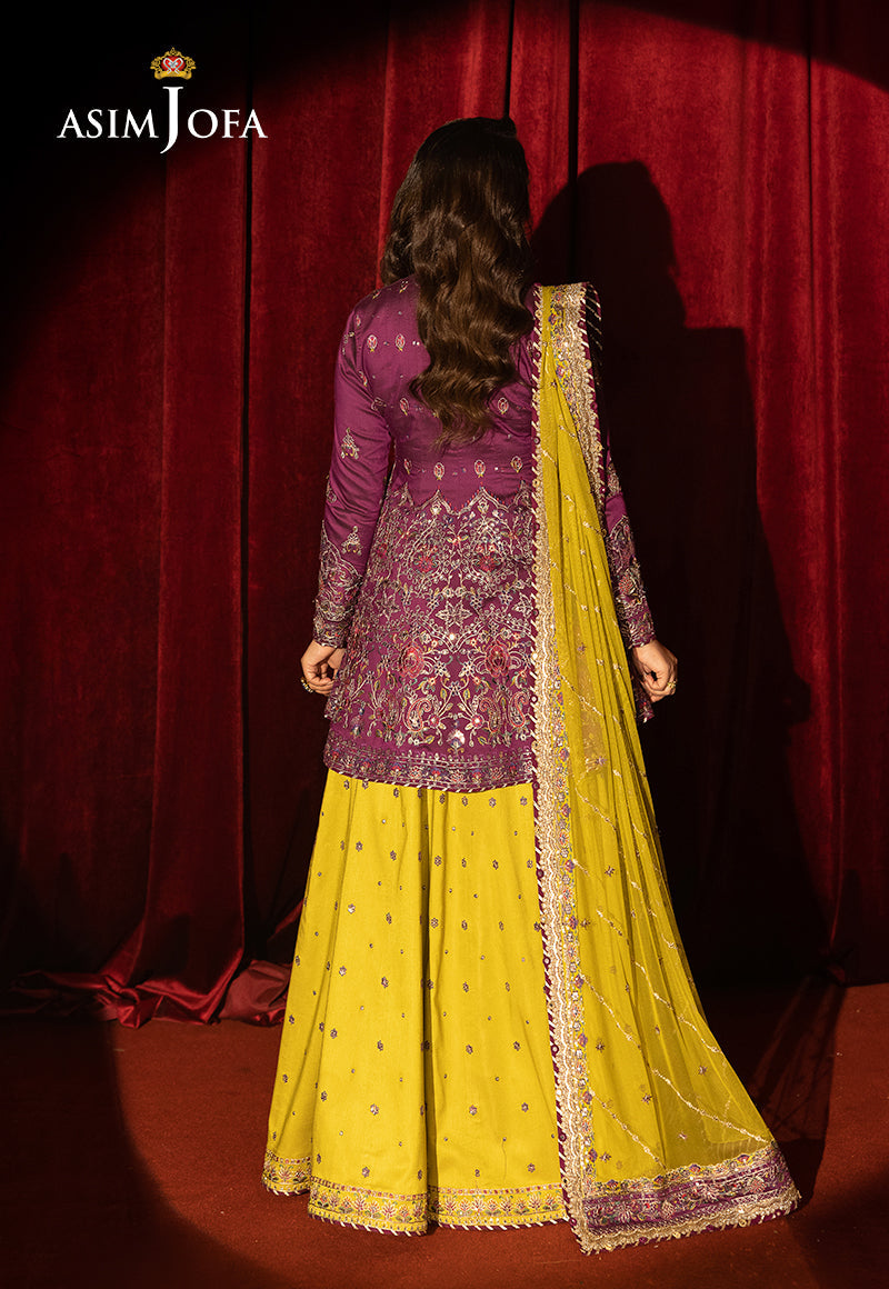Asim Jofa | Luxury Festive Rejoice | AJLFF-17 S Magenta Cotton Silk