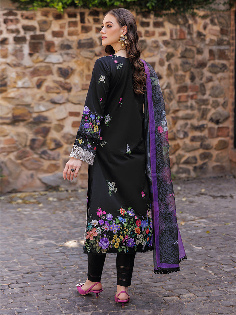 Rajbari | Floral Symphony Lawn 25 | RB-08 S Black Lawn