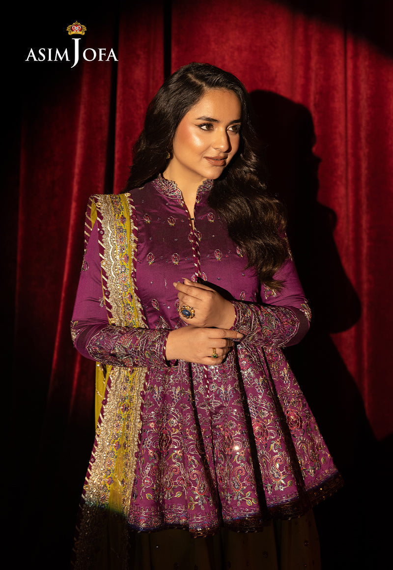 Asim Jofa | Luxury Festive Rejoice | AJLFF-17 M Magenta Cotton Silk