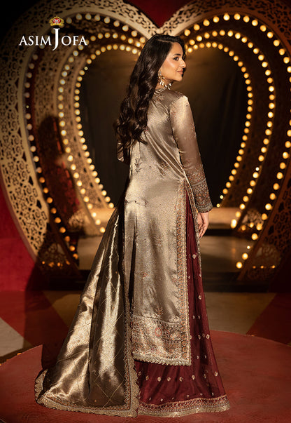 Asim Jofa | Luxury Festive Rejoice | AJLFF-09 S Copper Zari Tissue