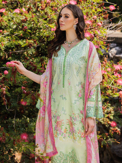 Rajbari | Floral Symphony Lawn 25 | RB-10 L Mint Green Lawn