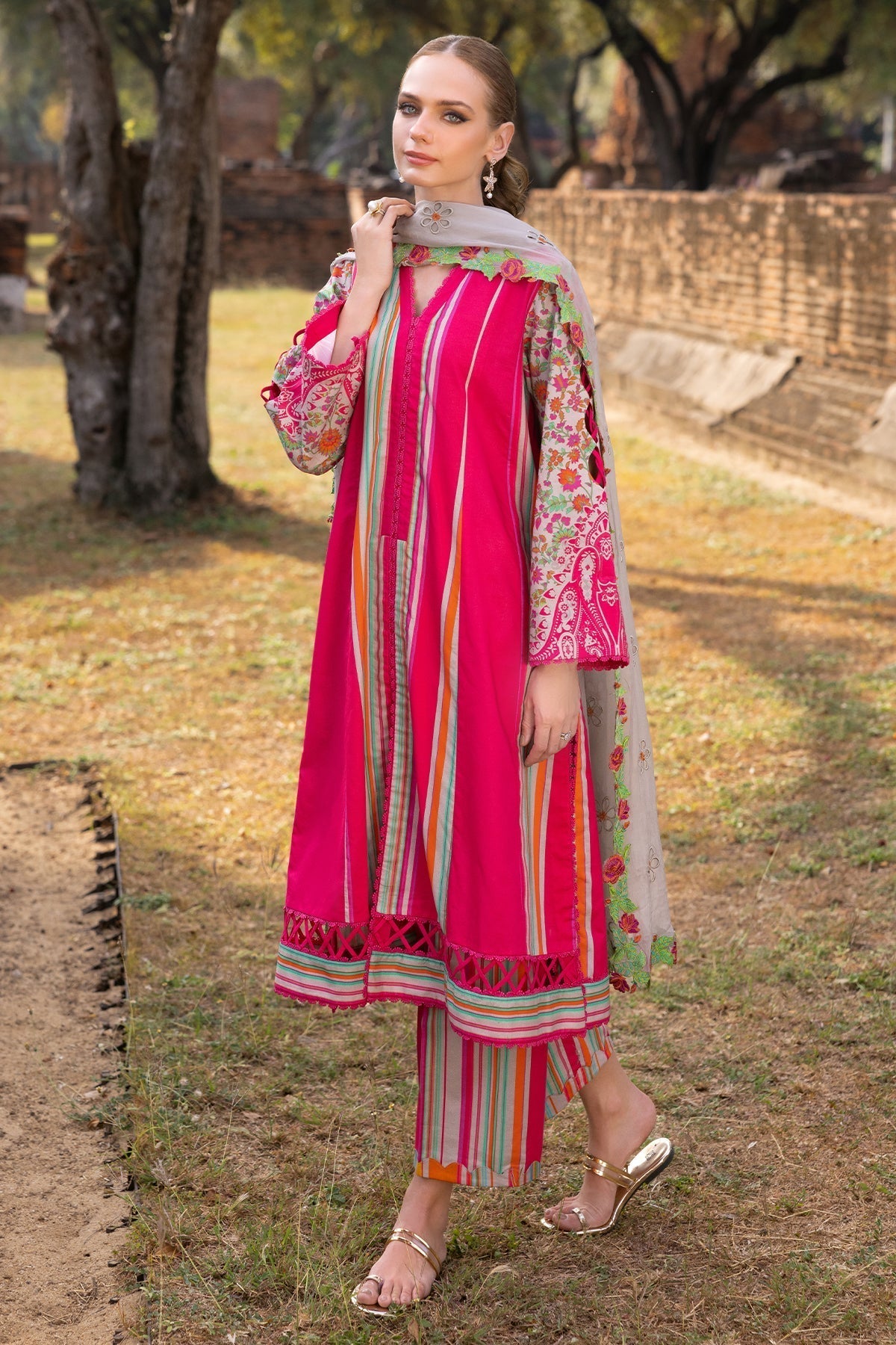 Charizma | Print Melody 25 | PM5-07 XL Fuchsia Pink Lawn