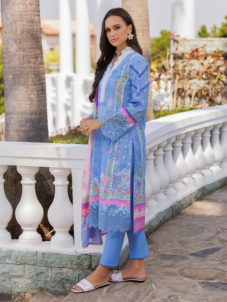 Rajbari | Floral Symphony Lawn 25 | RB-02 XL Blue Lawn