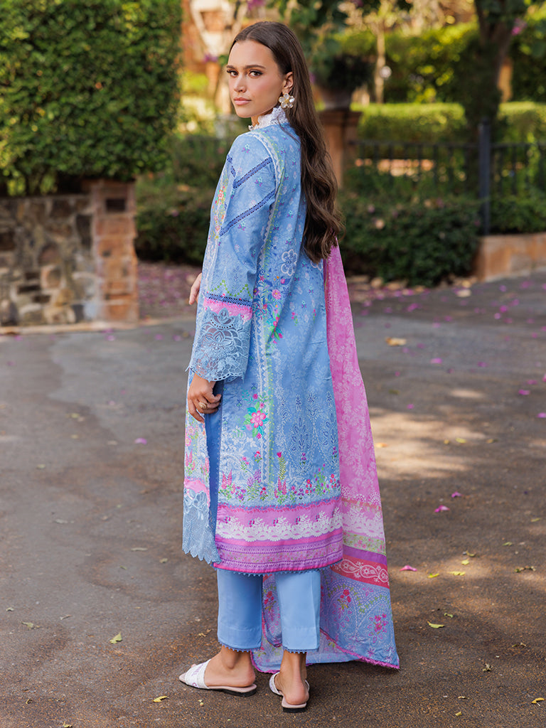 Rajbari | Floral Symphony Lawn 25 | RB-02 S Blue Lawn