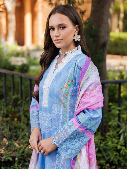Rajbari | Floral Symphony Lawn 25 | RB-02 L Blue Lawn
