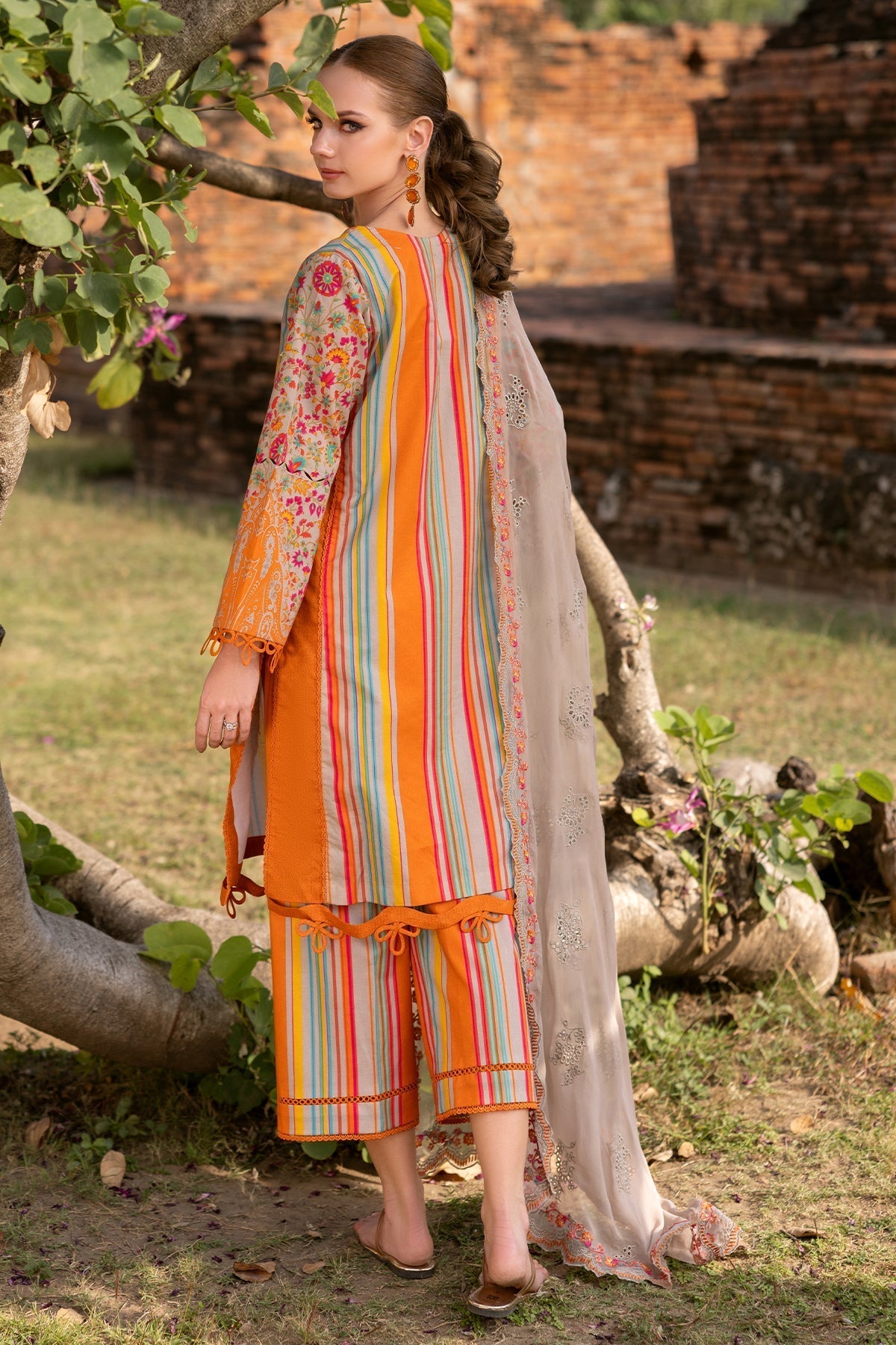 Charizma | Print Melody 25 | PM5-04 S Orange Lawn