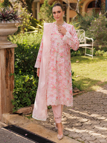 Rajbari | Floral Symphony Lawn 25 | RB-03 XS Pink Lawn