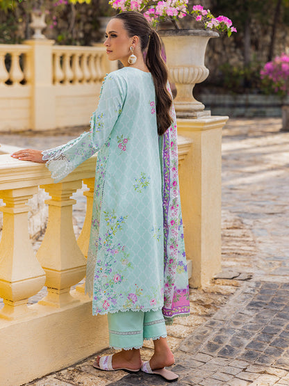 Rajbari | Floral Symphony Lawn 25 | RB-06 S Ice Blue Lawn