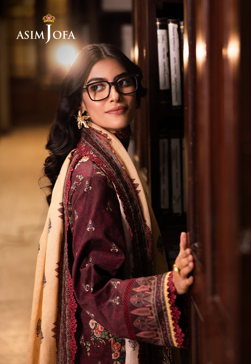 Asim Jofa | Prints Drop 2 | AJUBJ-44 XL Dark Brown Lawn