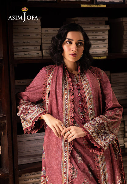 Asim Jofa | Prints Drop 2 | AJUBJ-43 L Coral Red Lawn