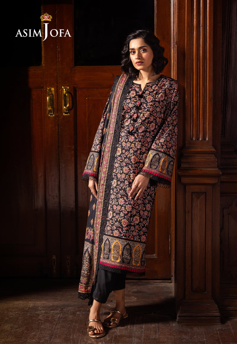 Asim Jofa | Prints Drop 2 | AJUBJ-45 S Black Lawn