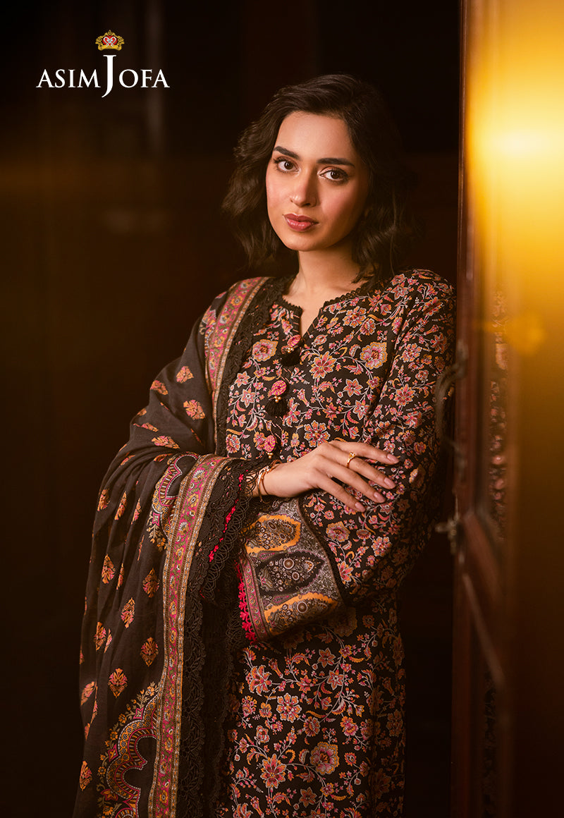 Asim Jofa | Prints Drop 2 | AJUBJ-45 L Black Lawn