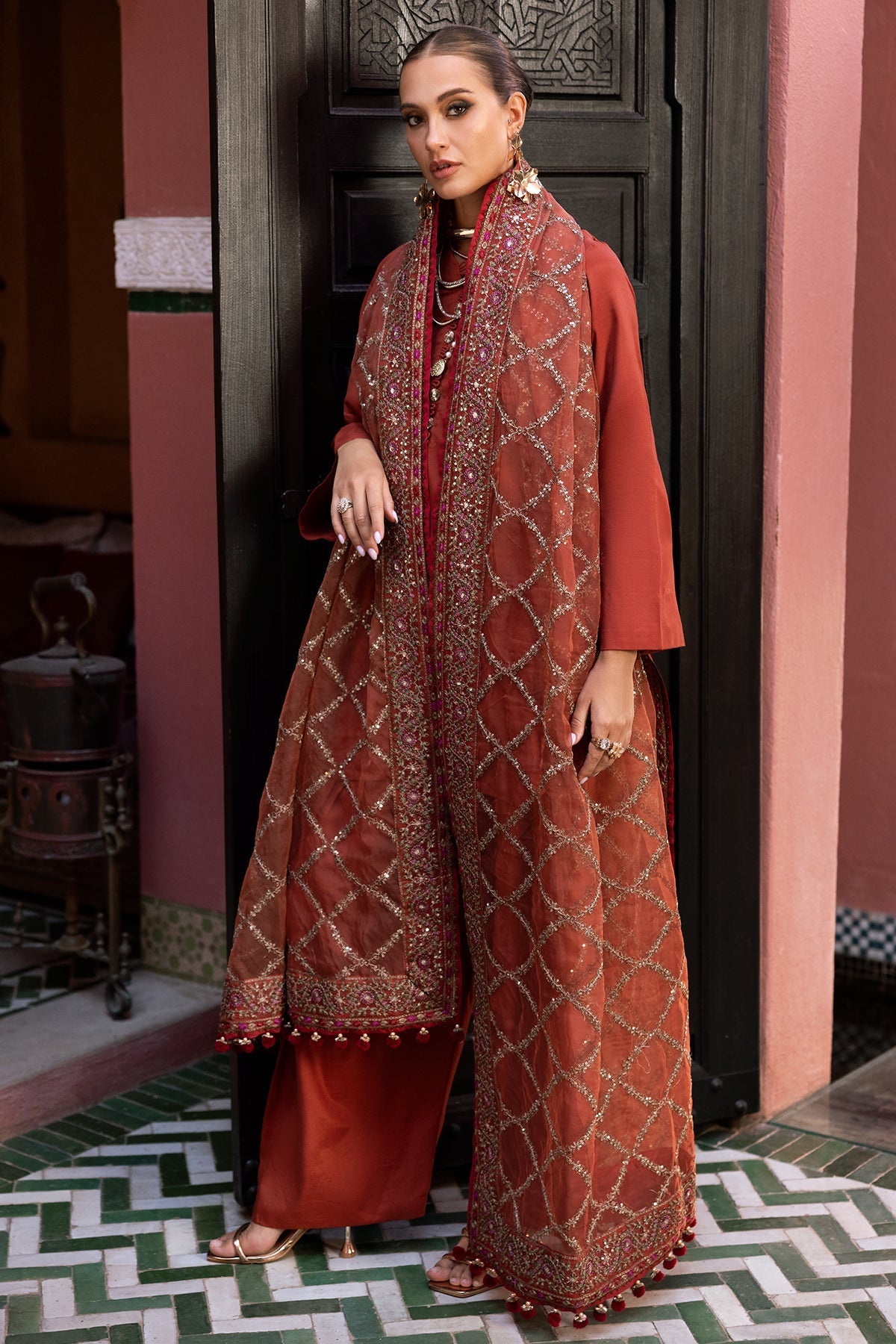 Charizma | Festive Pret | CMA-5-140  PN - Pakistani Designer Dress - by Charizma - Type : Ladies Clothes - 100% Original at Saira Sultan