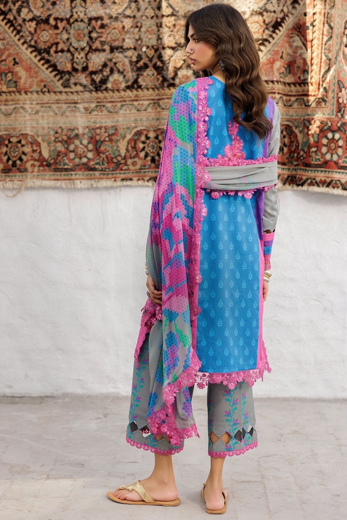Charizma | Rangoli Lawn | CRO5-02 S Multi Lawn