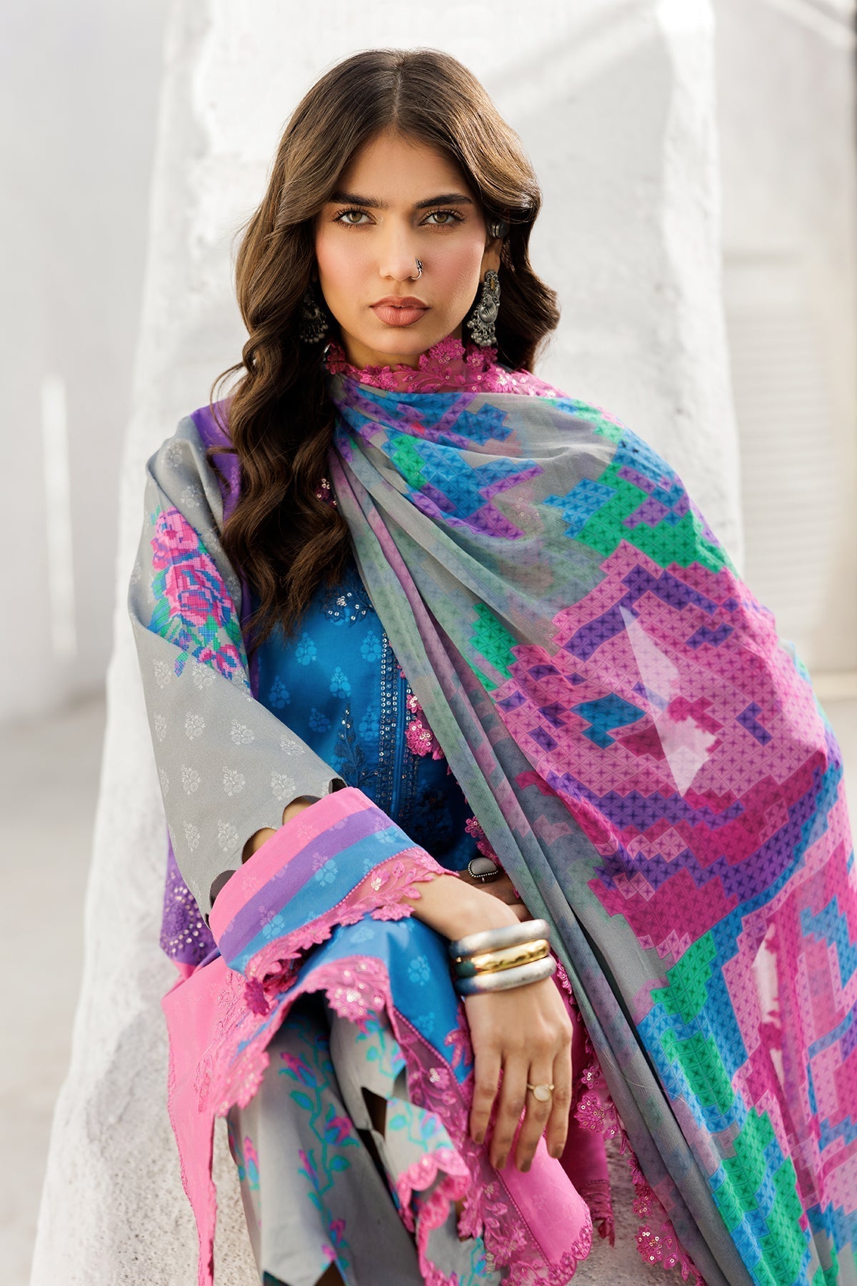 Charizma | Rangoli Lawn | CRO5-02 L Multi Lawn