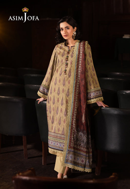 Asim Jofa | Prints Drop 2 | AJUBJ-47 XS Mint Lawn