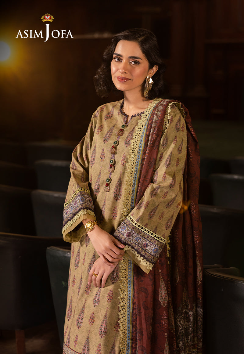 Asim Jofa | Prints Drop 2 | AJUBJ-47 Custom Size Mint Lawn