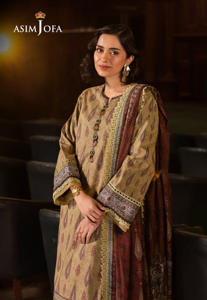 Asim Jofa | Prints Drop 2 | AJUBJ-47 Custom Size Mint Lawn