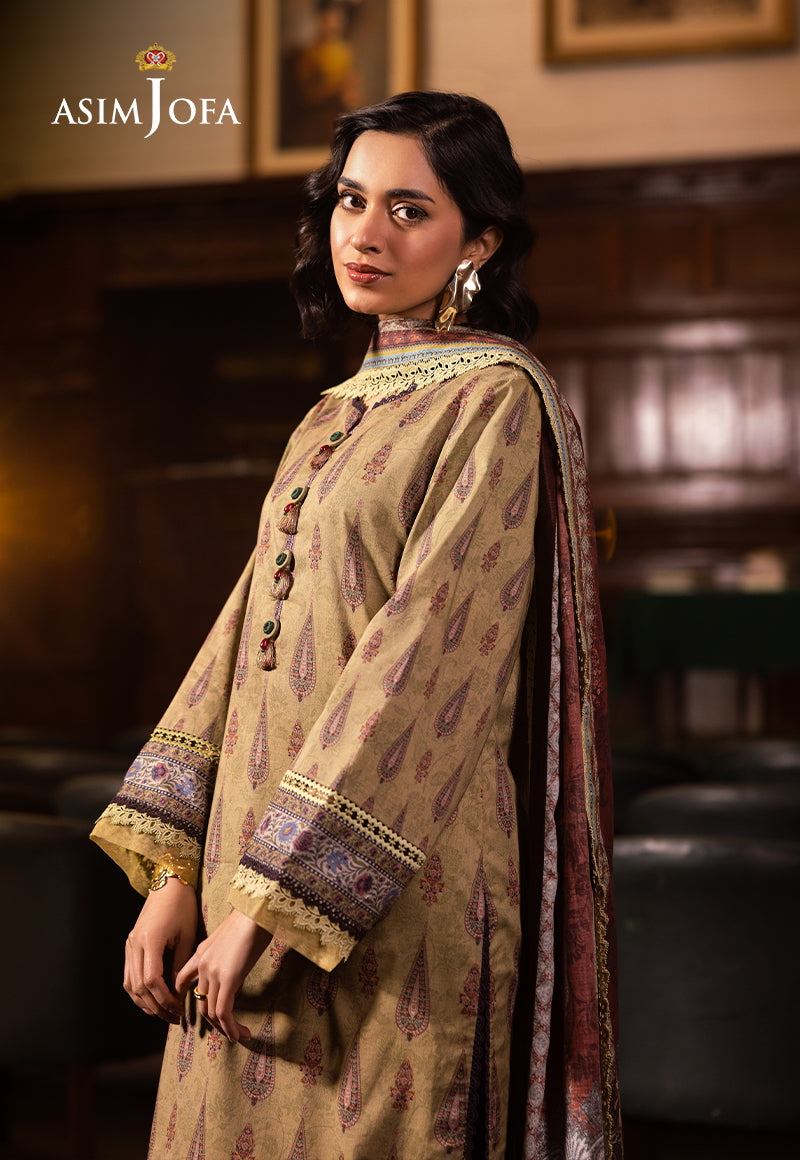 Asim Jofa | Prints Drop 2 | AJUBJ-47 M Mint Lawn